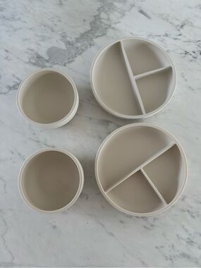 Lalo Suction Bowl & Section Plate - 2 of each